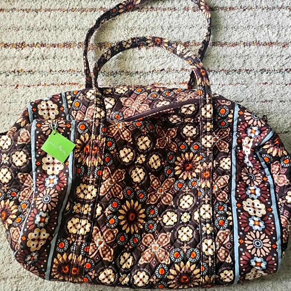 Vera Bradley Large Duffel Canyon Brown Print
